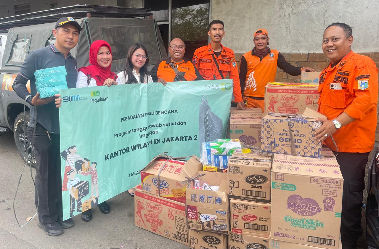 Pegadaian Kanwil IX Jakarta 2 Salurkan Bantuan untuk Korban Kebakaran Manggarai