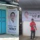 Relawan Gotong Royong Pasang Ribuan Spanduk dan Baliho Hendi di Jawa Tengah