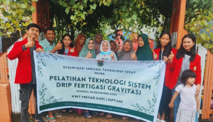 Melalui Program Teknologi Tepat Guna Untuk Tingkatkan Produktivitas KWT Mekar Sari, Mahasiswa Unhas Makassar Ciptakan Inovasi Irigasi Tetes