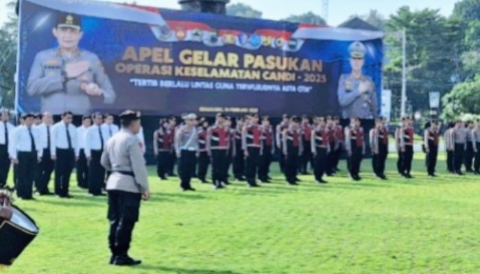 Apel Gelar Pasukan Ops Keselamatan Candi 2025, Momentum Bangun Budaya Tertib Berlalu Lintas di Masyarakat