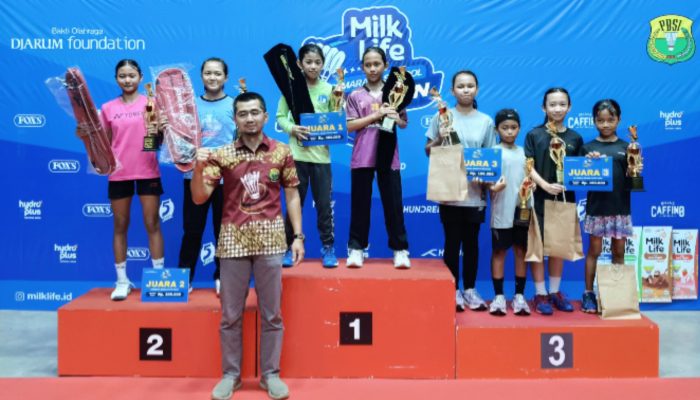 SD Negeri Ngijo 01 Gunungpati Raih Dua Emas di Ajang Milk Life Semarang School Badminton Tournament 2025