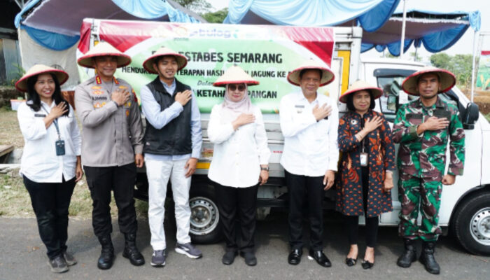 Polrestabes Semarang Ikuti Tanam Jagung Serentak Kuartal IV dan Peresmian Gudang Slog Polri
