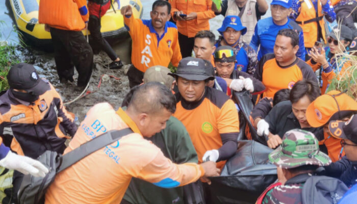 Tenggelam di Sungai Gung Tegal, Dua Remaja Berhasil Ditemukan Tim SAR Gabungan Dalam Keadaan Meninggal Dunia