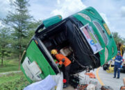 Basarnas USS Pemalang dan Tim SAR Gabungan Berhasil Evakuasi Semua Korban Bus Pariwisata yang Terguling di Tol