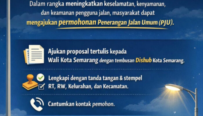 Mulai Januari 2026, Layanan Penerangan Jalan Umum Beralih ke Dinas Perhubungan Kota Semarang