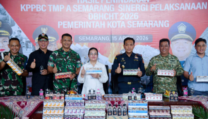 Bersama Bea Cukai, Pemkot Semarang Musnahkan Jutaan Rokok Ilegal dan Ribuan Minuman Beralkohol