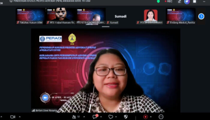 Cetak Advokat Profesional, FH USM Gandeng Peradi Selenggarakan PKPA