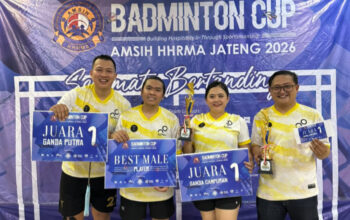 Badminton Cup AMSIH HHRMA Jateng 2026 Jadi Ajang Silaturahmi Para Hotelier